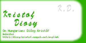 kristof diosy business card