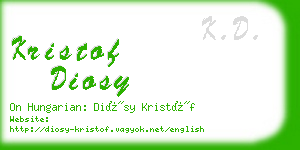 kristof diosy business card